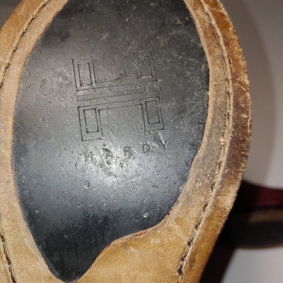 Hardy Leather Mid ,Calf Pull On Boots Size 7.5 Wine Cordovan - Picture 6 of 9